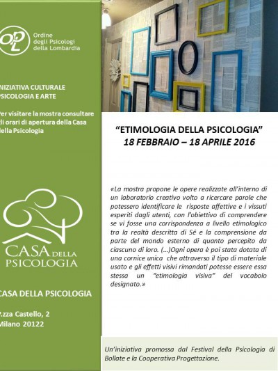 immagine articolo “L’etimologia della psicologia” in mostra alla Casa della Psicologia