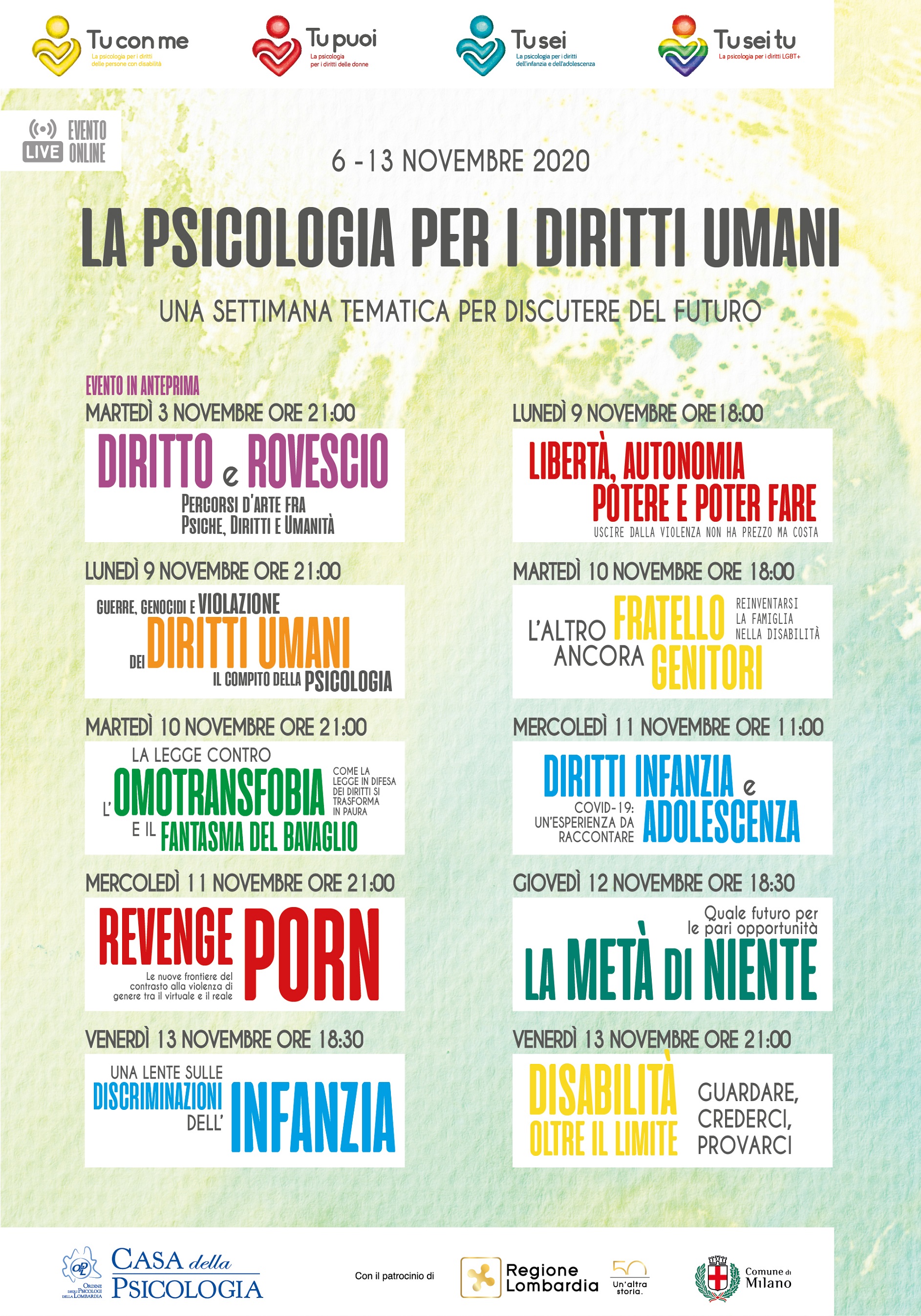 La psicologia per i diritti umani. Una settimana tematica per discutere del futuro