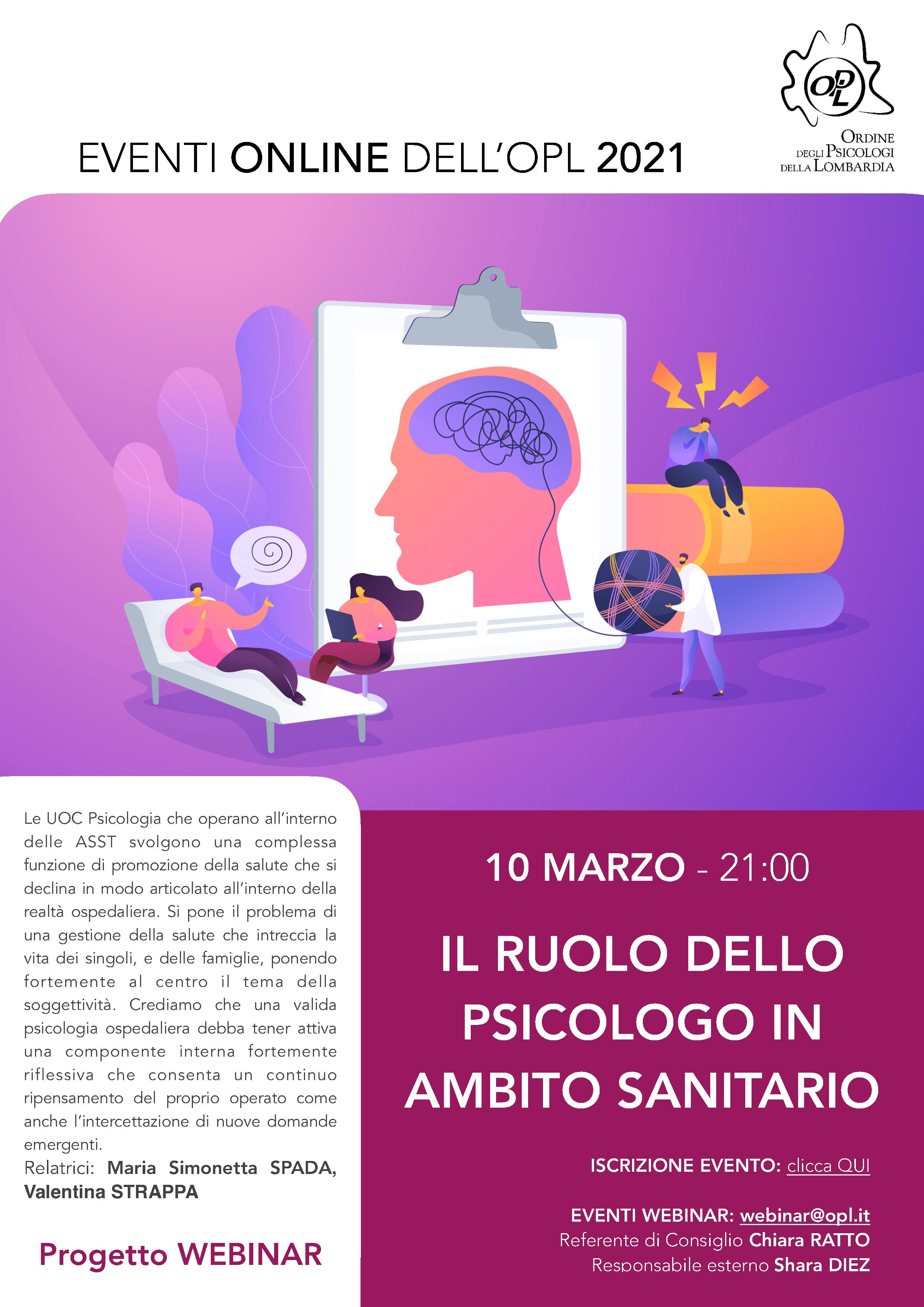 Il ruolo dello psicologo in ambito sanitario