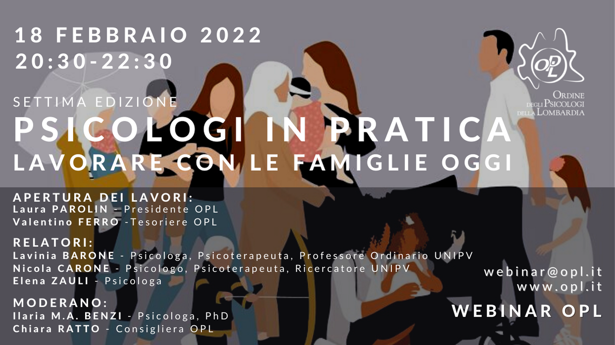 Partecipa alla settima edizione di Psicologi in Pratica - Lavorare con le famiglie oggi