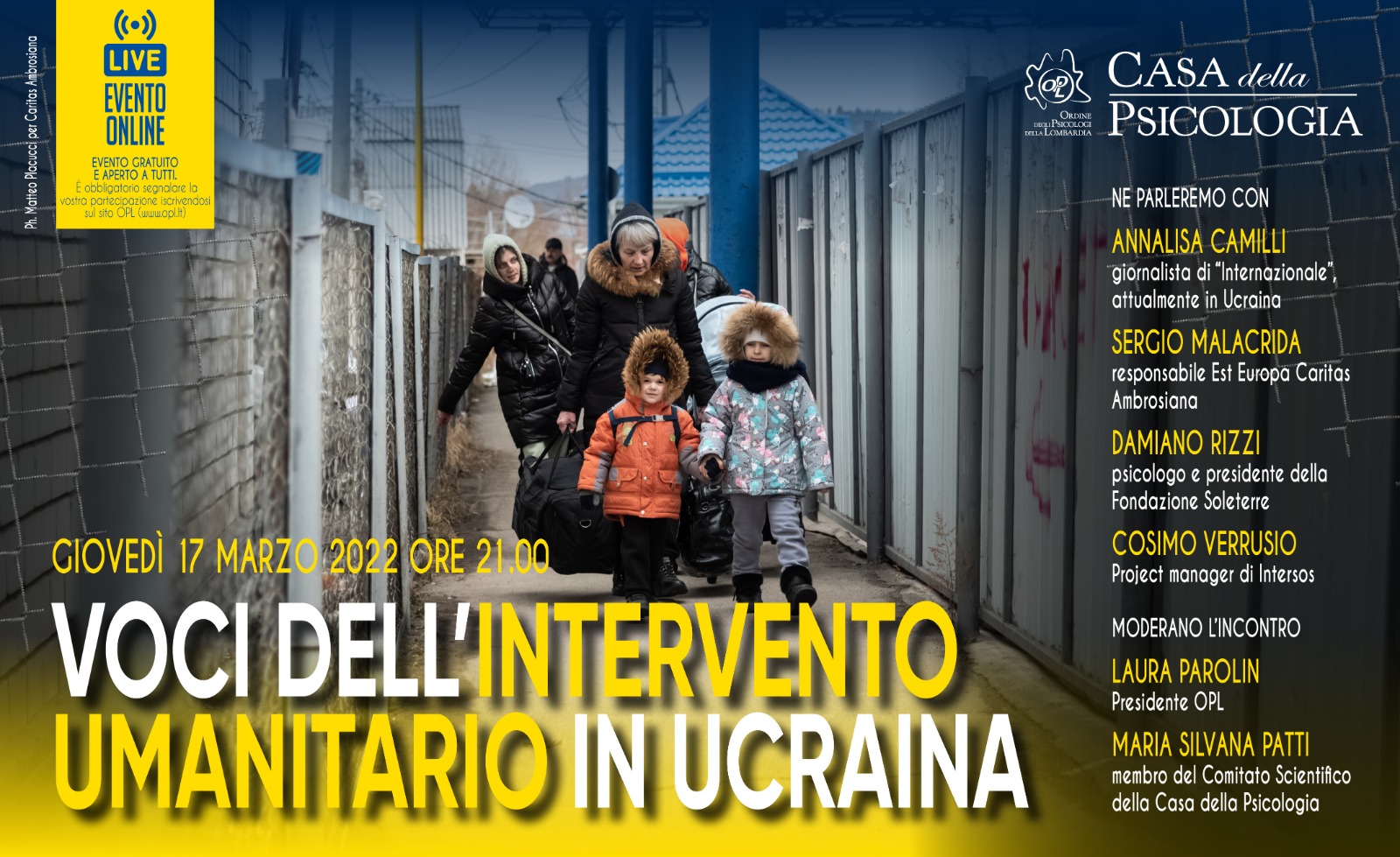 Evento OPL 17 marzo - VOCI DELL'INTERVENTO UMANITARIO IN UCRAINA