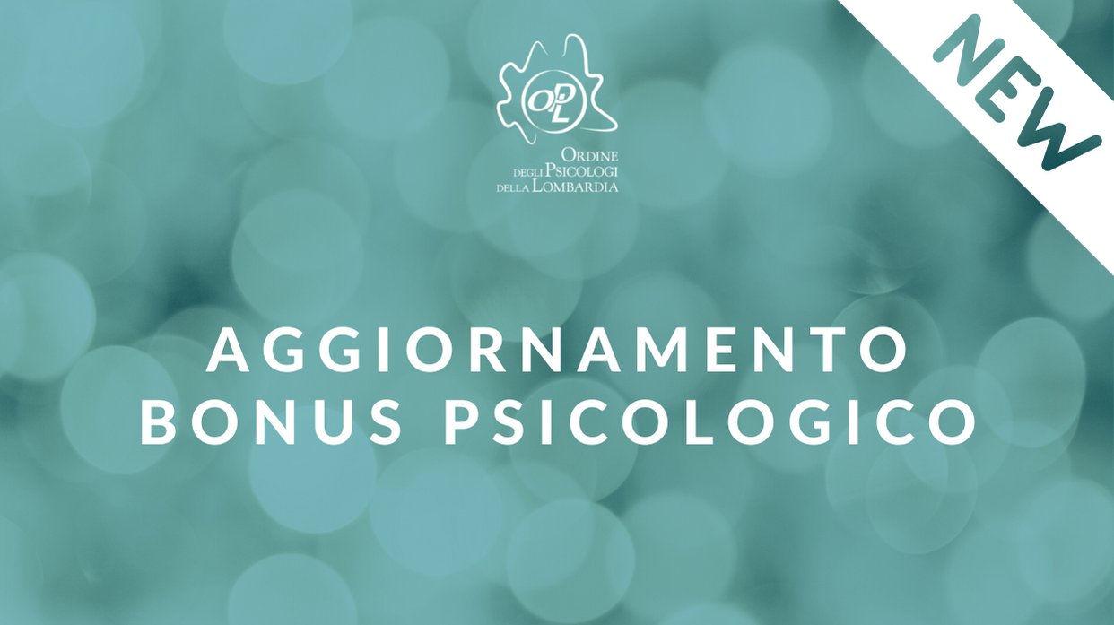 Aggiornamento bonus psicologico UPDATE