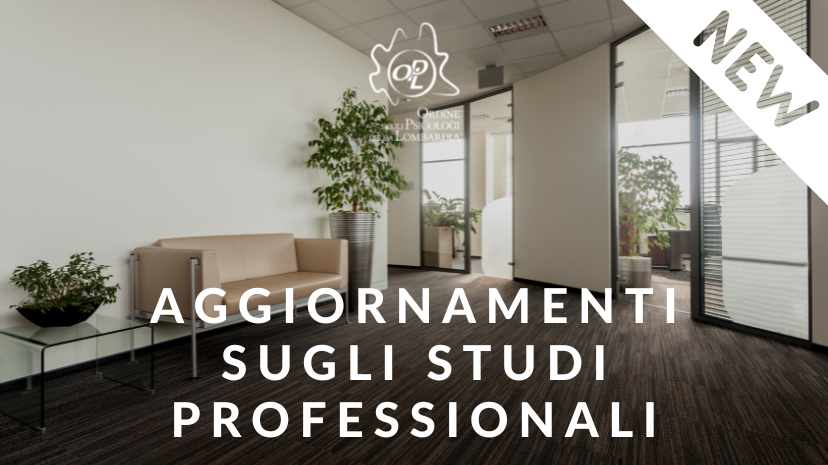 AGGIORNAMENTO SUGLI STUDI PROFESSIONALI