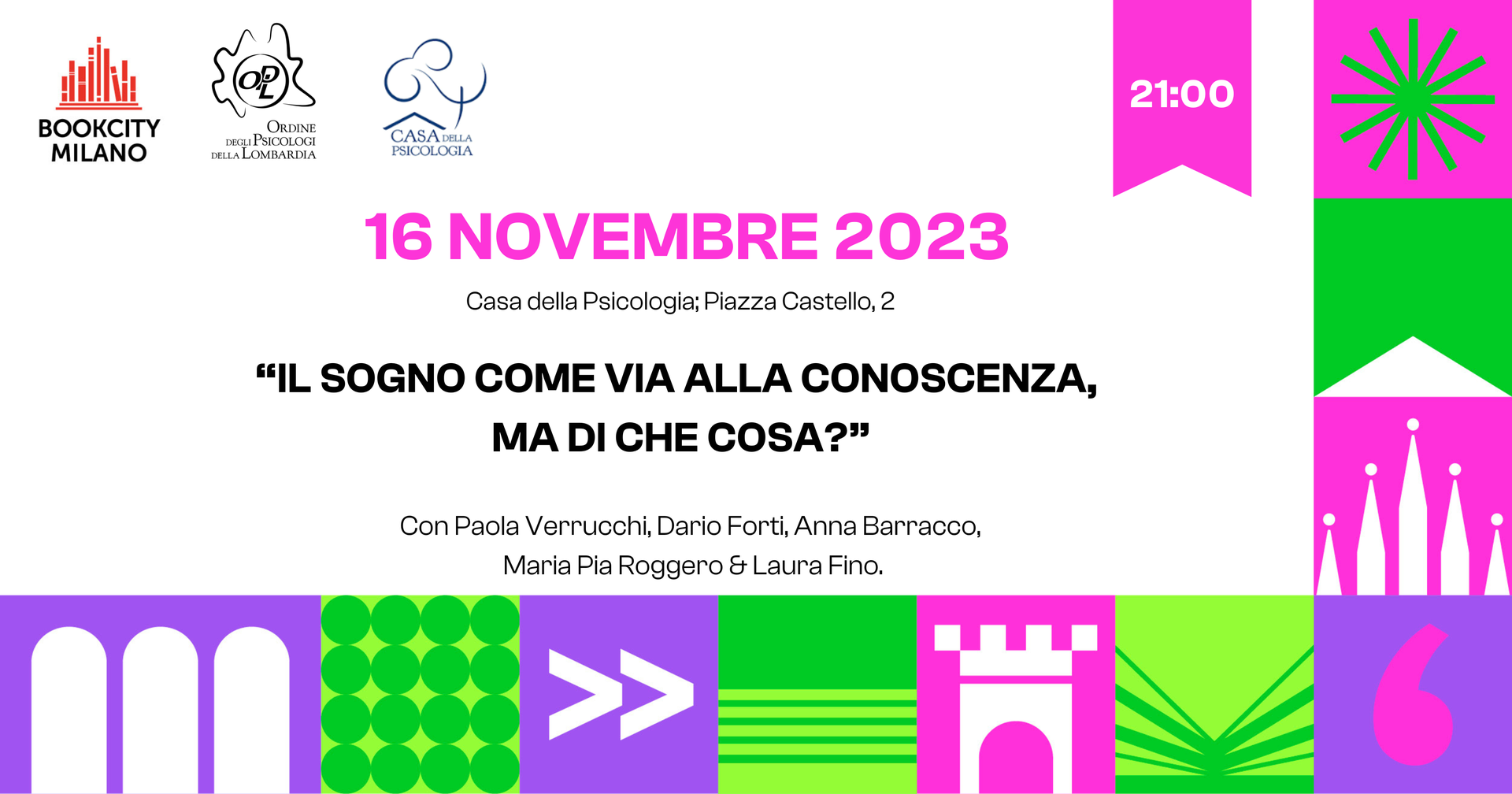 📖 16 novembre - Bookcity 2023 - Il sogno come via alla conoscenza, ma di che cosa?