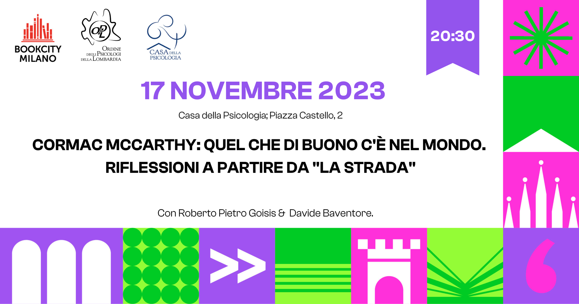 📖 17 novembre - Bookcity 2023 - Cormac McCarthy: quel che di buono c’è nel mondo. Riflessioni a partire da 