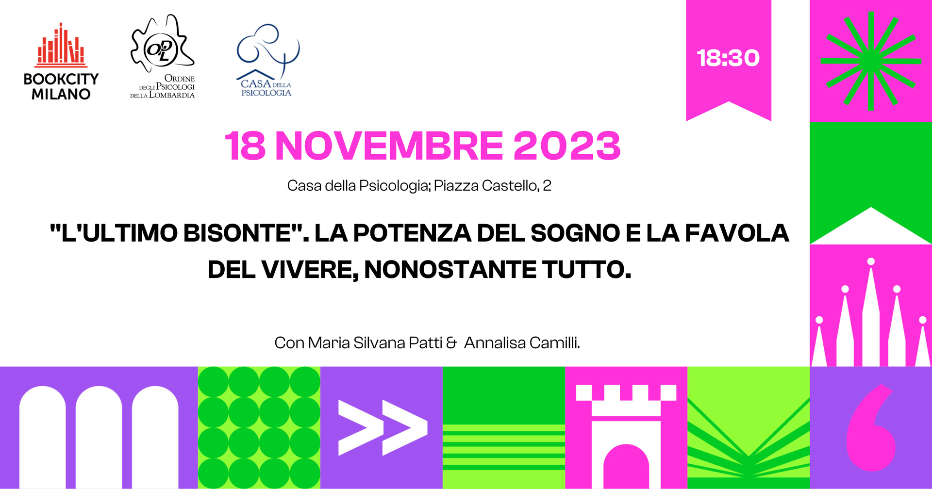 📖 18 novembre - Bookcity 2023 - “L'ultimo bisonte”. La potenza del sogno e la favola del vivere, nonostante tutto