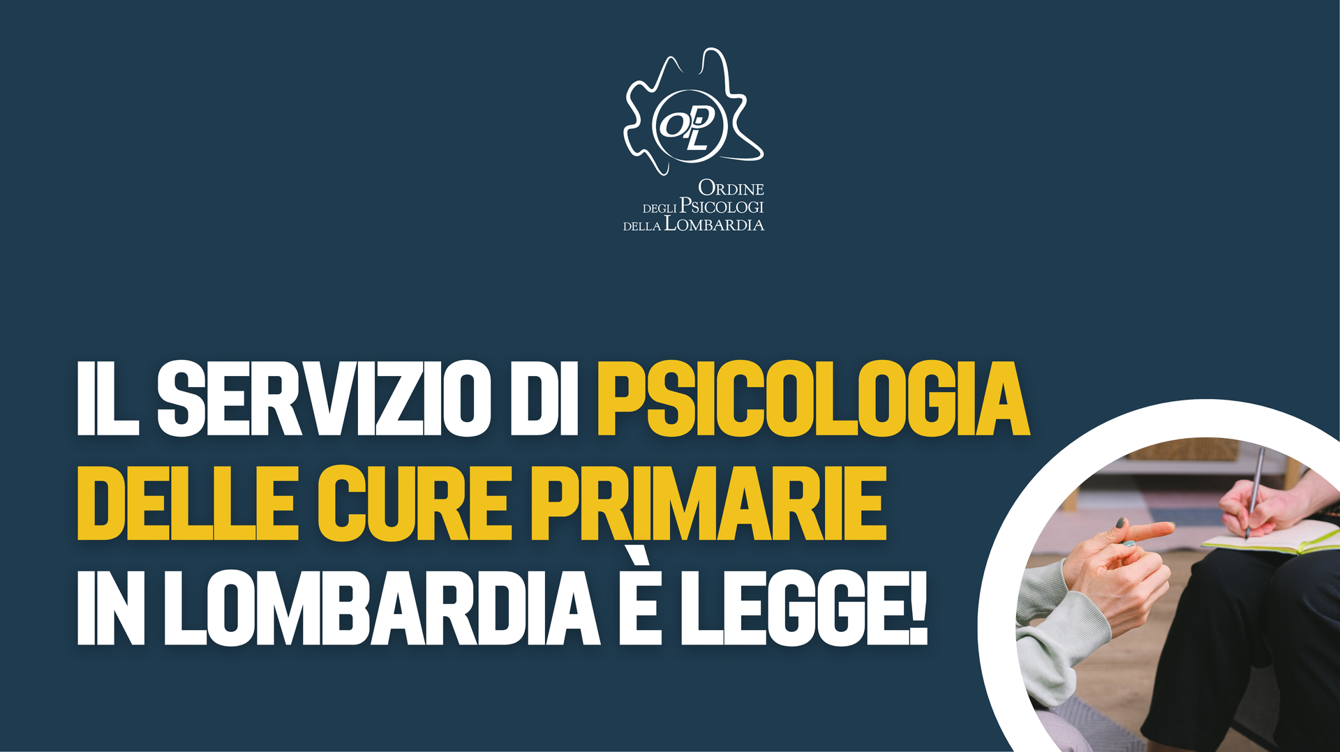 Approvato il servizio di psicologia delle cure primarie in Lombardia!
