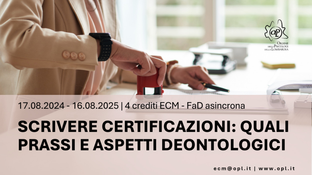 logoScrivere Certificazioni: quali prassi e aspetti deontologici formazione