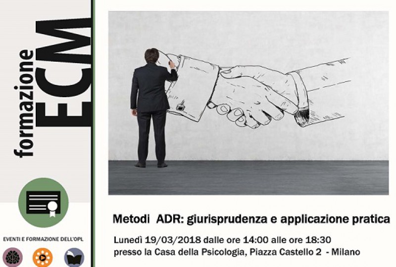immagine articolo Evento ECM-OPL: Metodi ADR: giurisprudenza e applicazione pratica