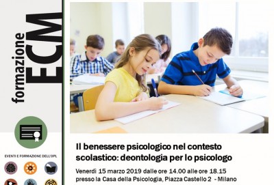 immagine articolo Evento ECM-OPL: Il benessere psicologico nel contesto scolastico: deontologia per lo psicologo