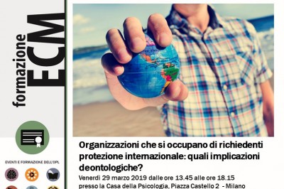 immagine articolo Evento ECM-OPL: Organizzazioni che si occupano di richiedenti protezione internazionale: quali implicazioni deontologiche?