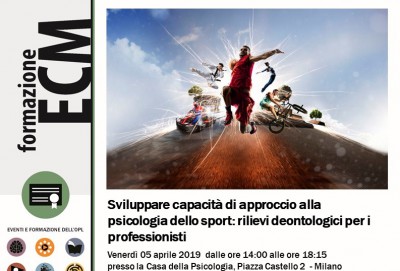 immagine articolo Evento ECM-OPL: Sviluppare capacità di approccio alla psicologia dello sport: rilievi deontologici per i professionisti