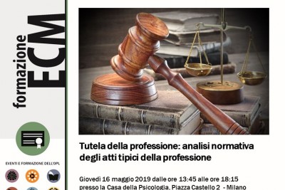 immagine articolo Evento ECM-OPL: Tutela della professione: analisi normativa degli atti tipici della professione