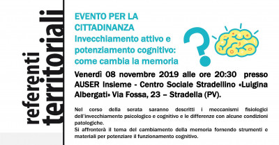 immagine articolo Stradella (PV) - Invecchiamento attivo e potenziamento cognitivo: come cambia la memoria