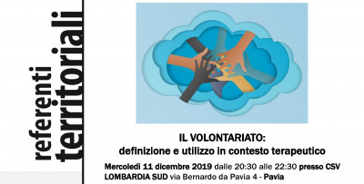 immagine articolo PAVIA - IL VOLONTARIATO: definizione e utilizzo in contesto terapeutico