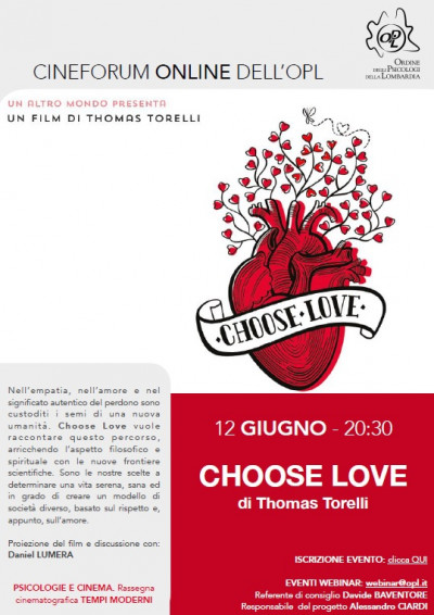 immagine articolo EVENTO ANNULLATO - CHOOSE LOVE un film di Thomas Torelli