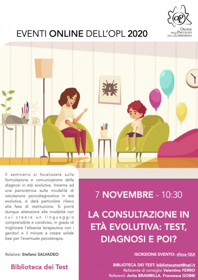 immagine articolo La consultazione in età evolutiva: test, diagnosi e poi?