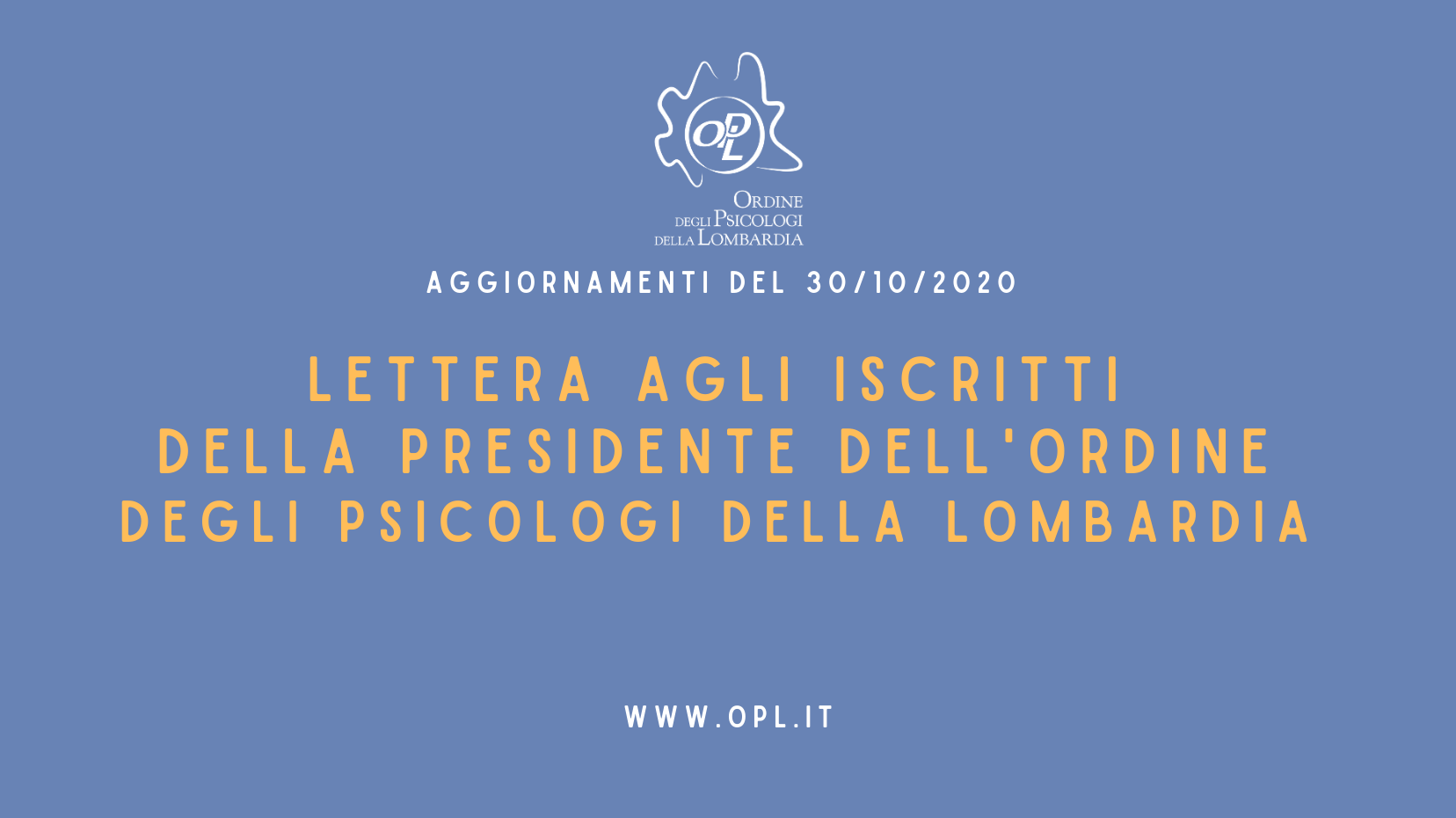 immagine articolo Lettera agli iscritti dalla Presidente dell'OPL