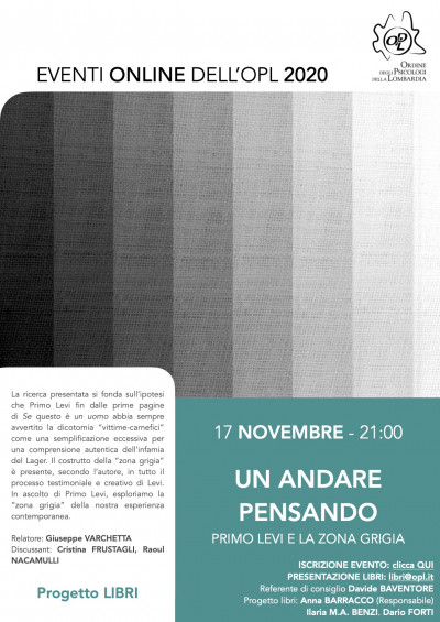 immagine articolo Un andare pensando. Primo Levi e la zona grigia