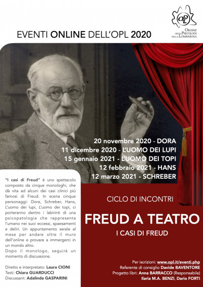 Ciclo di incontri: FREUD A TEATRO – I CASI DI FREUD