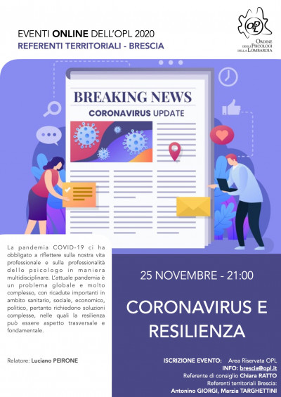 immagine articolo BRESCIA - Coronavirus e resilienza