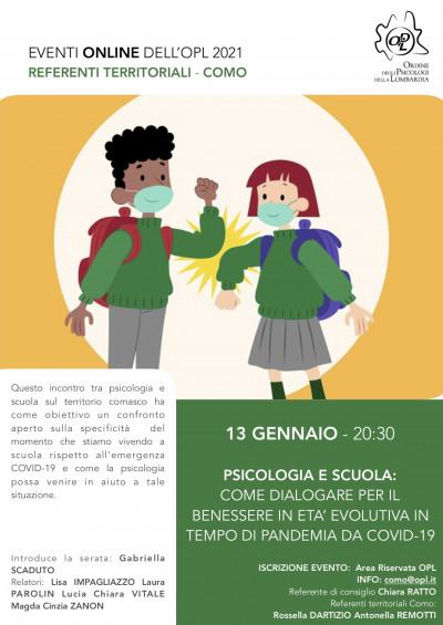 immagine articolo COMO - PSICOLOGIA A SCUOLA: come dialogare per il benessere in età evolutiva in tempo di pandemia da covid 19