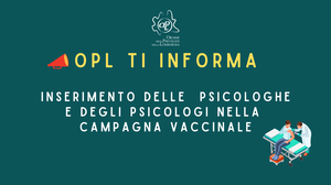 immagine articolo Inserimento delle psicologhe e degli psicologi nella campagna vaccinale