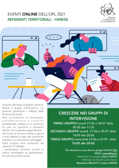 immagine articolo VARESE SECONDO GRUPPO/lunedì 18:00-20:00 - Crescere nei Gruppi d’Intervisione