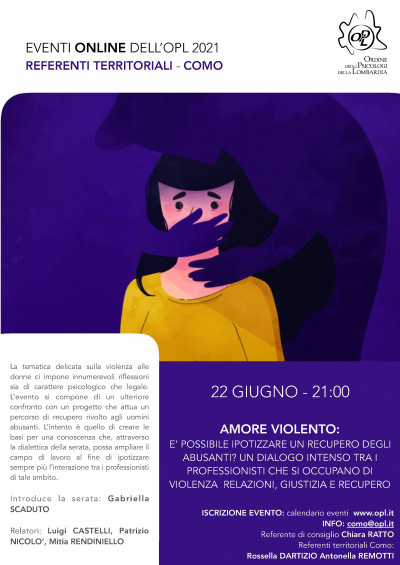 immagine articolo COMO - Amore violento: è possibile ipotizzare un recupero degli abusanti? Un dialogo intenso tra i professionisti che si occupano di violenza, relazioni, giustizia e recupero. 