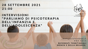 immagine articolo MONZA - INTERVISIONI: parliamo di psicoterapia dell’infanzia e dell’adolescenza