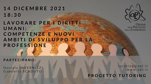 immagine articolo TUTORING - Lavorare per i Diritti Umani: competenze e nuovi ambiti di sviluppo per la professione 