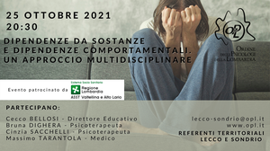 immagine articolo LECCO – SONDRIO: Dipendenze da sostanze e dipendenze comportamentali. Un approccio multidisciplinare