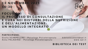 immagine articolo Focus on - Il processo di consultazione e cura nei disturbi della nutrizione e dell’alimentazione: un modello integrato