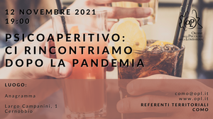 immagine articolo Psicoaperitivo per gli iscritti della provincia di COMO: ci rincontriamo dopo la pandemia
