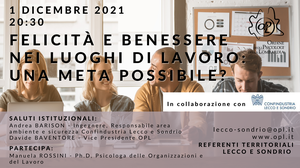 immagine articolo LECCO – Felicità e benessere organizzativo nei luoghi di lavoro: una meta possibile?