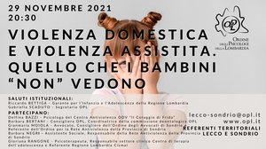 immagine articolo LECCO – SONDRIO: Violenza domestica e violenza assistita. Quello che i bambini “non” vedono.