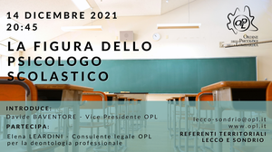 immagine articolo LECCO – La figura dello Psicologo Scolastico: ruolo, funzioni e responsabilità deontologiche.