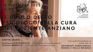 immagine articolo MONZA – Il ruolo dello psicologo nella cura del paziente anziano