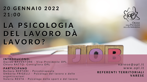 immagine articolo VARESE – La Psicologia del lavoro dà lavoro?