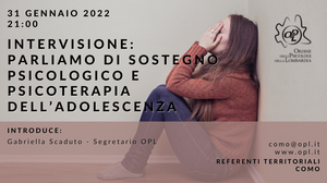 immagine articolo COMO - Intervisione. Parliamo di sostegno psicologico e psicoterapia dell’adolescenza.