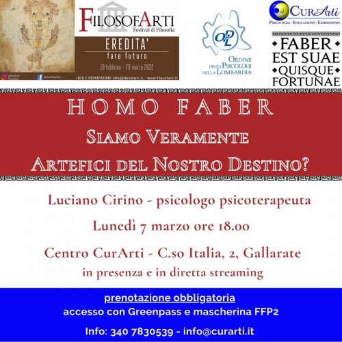 immagine articolo VARESE – HOMO FABER – Siamo veramente artefici del nostro destino?
