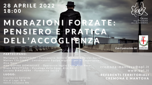 immagine articolo EVENTO ANNULLATO E RIMANDATO AL 16 MAGGIO - MANTOVA - Migrazioni forzate: pensiero e pratica dell’accoglienza - EVENTO IN PRESENZA