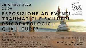 immagine articolo LECCO - Esposizione ad eventi traumatici e sviluppi psicopatologici: quali cure?