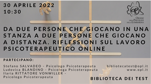 immagine articolo FOCUS-ON BIBLIOTECA DEI TEST - Da due persone che giocano in una stanza a due persone che giocano a distanza. Riflessioni sul lavoro psicoterapeutico online.