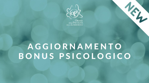 Aggiornamento bonus psicologo UPDATE