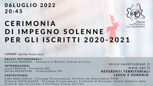 immagine articolo LECCO - Cerimonia impegno solenne nuovi iscritti anni 2020-2021