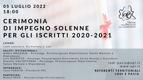 immagine articolo LODI - Cerimonia impegno solenne nuovi iscritti anni 2020-2021