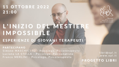 immagine articolo Presentazione libro- L'inizio del mestiere impossibile. Esperienze di giovani terapeuti