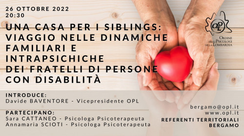 immagine articolo UNA CASA PER I SIBLINGS: Viaggio nelle dinamiche familiari e intrapsichiche dei fratelli di persone con disabilità