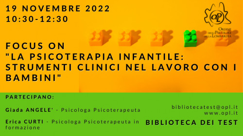 immagine articolo FOCUS-ON BIBLIOTECA DEI TEST -LA PSICOTERAPIA INFANTILE: STRUMENTI CLINICI NEL LAVORO CON I BAMBINI